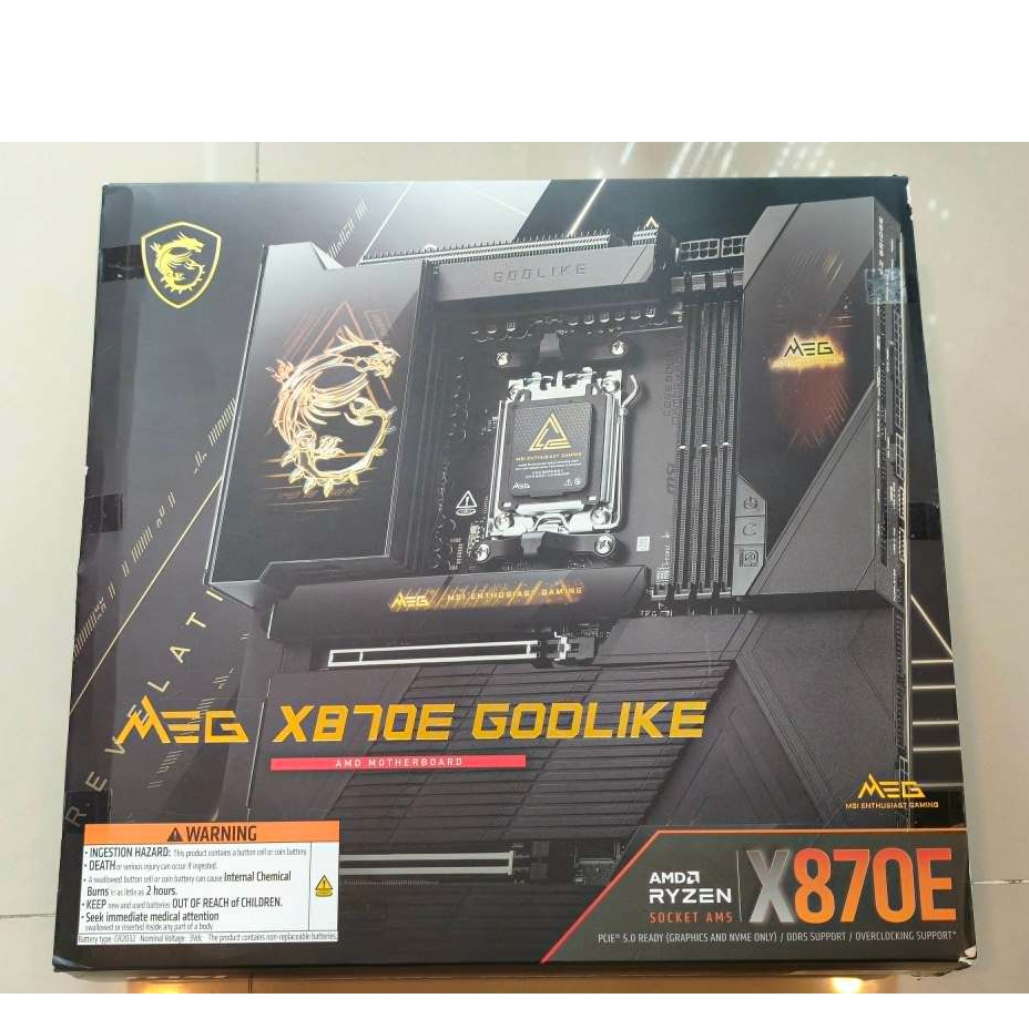 MAINBOARD (เมนบอร์ด) MSI MEG X870E GODLIKE - AMD SOCKET AM5 DDR5 E-ATX มือสอง ครบกล่อง ใช้งานปกติเทส