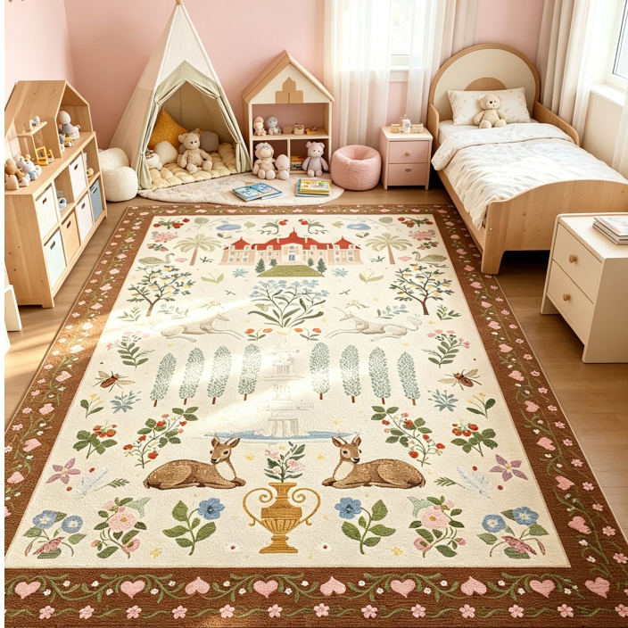 Bedroom bedside carpet, floor mat, sofa carpet，Carpet,Modern living room carpet