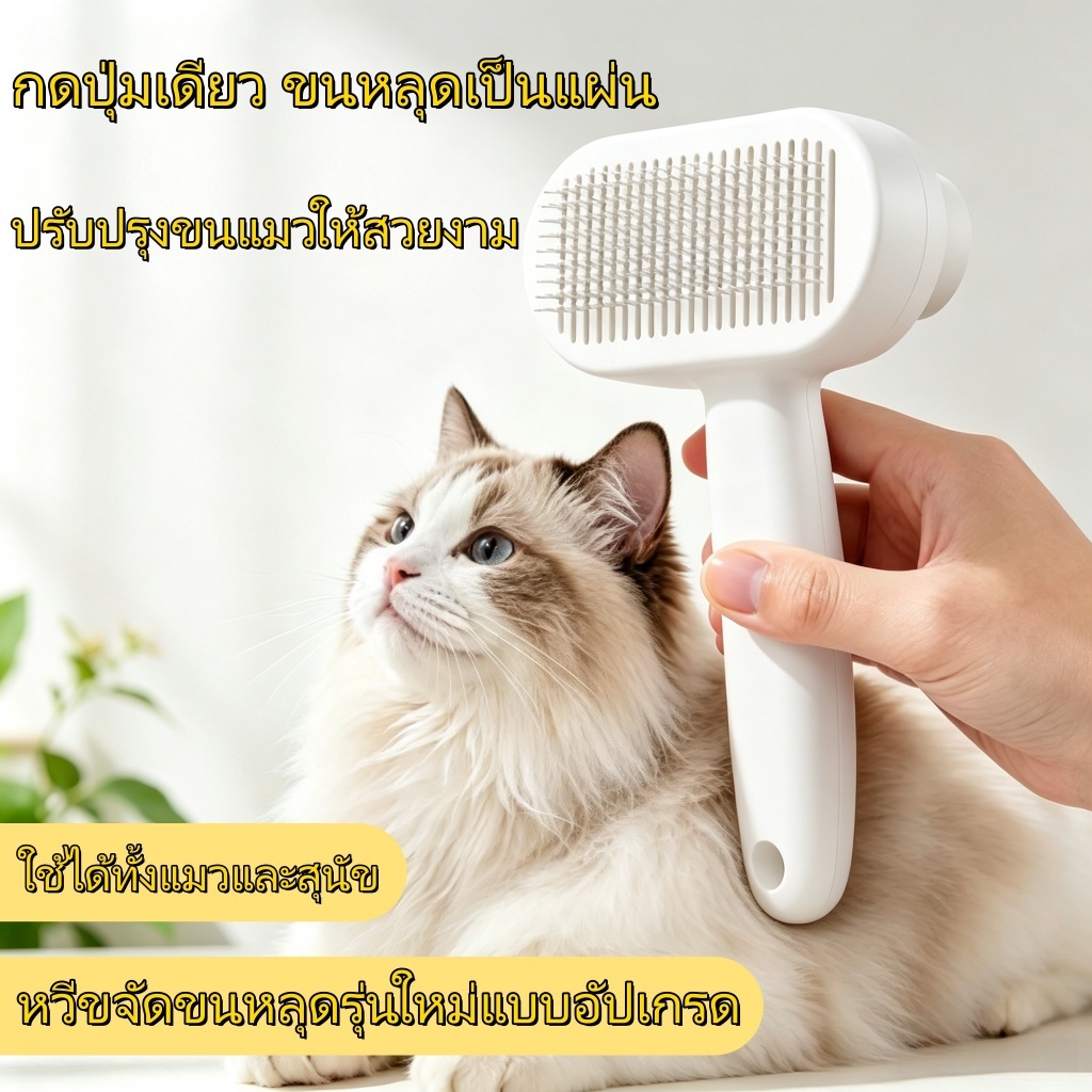 หวีแมว หวีแปรงขนสัตว์ หวีกำจัดขน สำหรับสุนัขและแมว