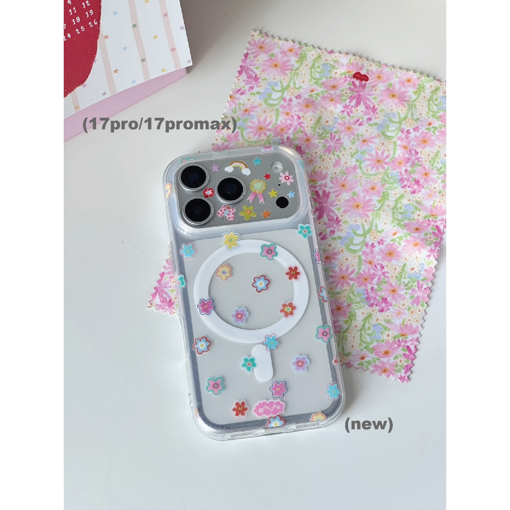 *รบกวนอ่านก่อนกดสั่งซื้อ* amuse.stuff-many flower magnetic case เคสแม่เหล็กกันกระแทก