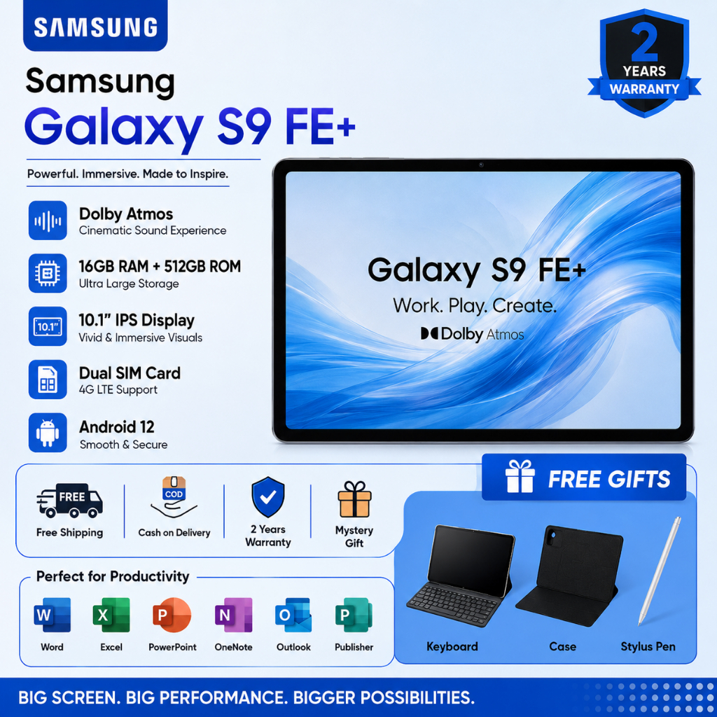✨ Samsung Galaxy Tab 5G | 10.1" FHD | RAM 16GB ROM 512GB | Android 12 | 5G/WiFi | ฟรี Keyboard | ส่ง