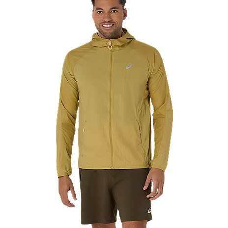 ASICS : 2011D084.302 ROAD PACKABLE JACKET MEN แจ็คเกตผู้ชาย