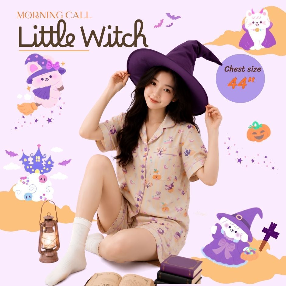 🌈 Morning Call  ชุดนอน Little Witch แม่มดน้อยแสนซน