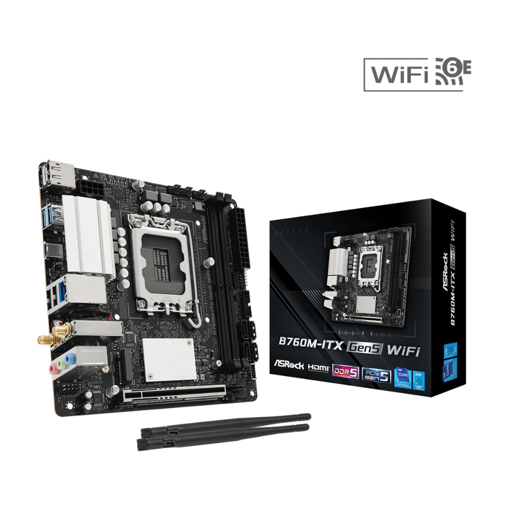 MAINBOARD (เมนบอร์ด) ASROCK B760M-ITX Gen5 WiFi LGA1700 DDR5 Mini-ITX