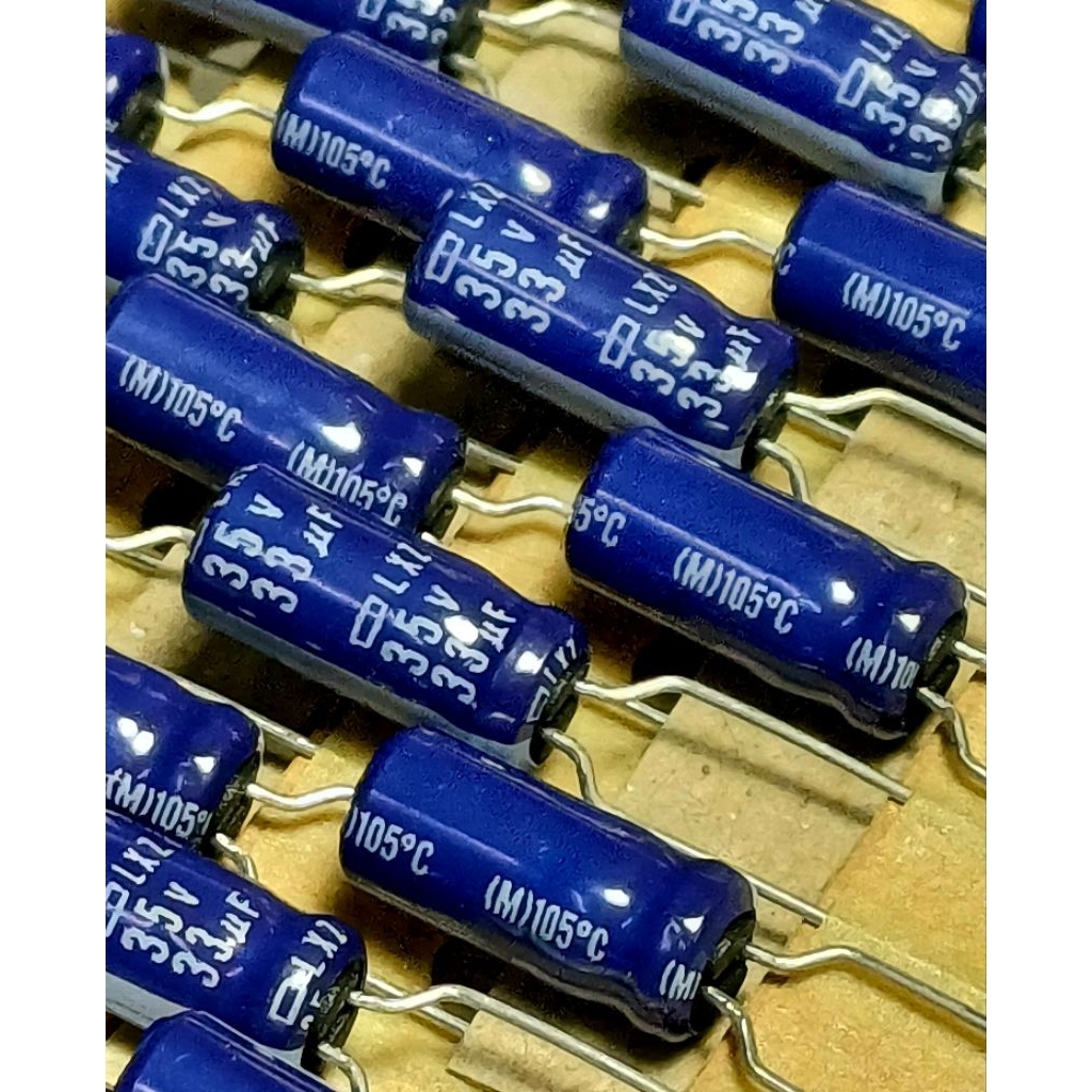 Nippon LXZ 33uf 35v (ราคา10ตัว) capacitor ตัวเก็บประจุ คาปาซิเตอร์