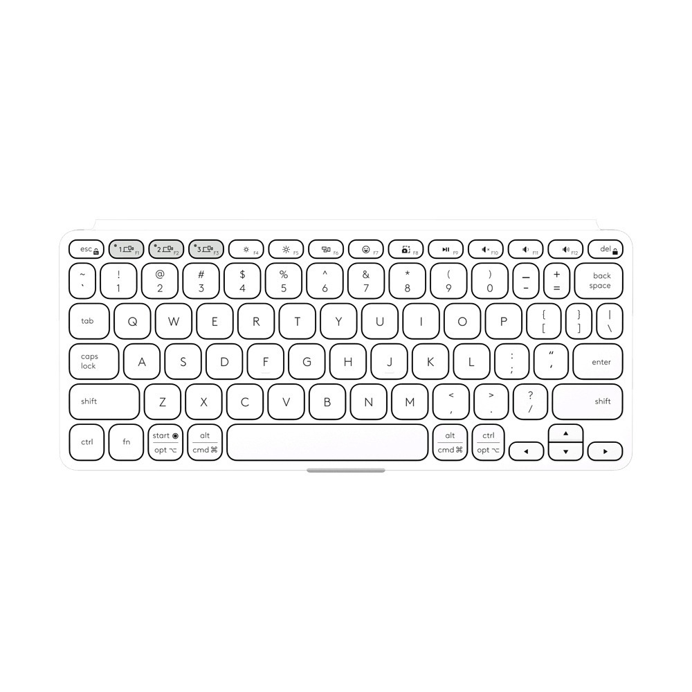 KEYBOARD WIRELESS LOGITECH KEYS TO GO 2 ULTRA SLIM PALE GRAY (BLUETOOTH)