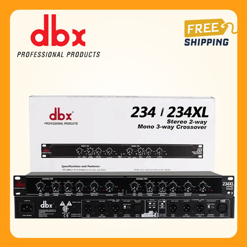 DBX 234XL EXL ครอสโอเวอร์, 50 60Hertz 4 Way Mono Audio Equalizer สําหรับการแสดงบนเวทีกลางแจ้ง