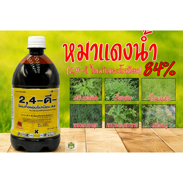 เคซี 84  2,4-ดี ไดเมทิลแอมโมเนียม 1ลิตร ยาฆ่าหญ้าใบกว้าง กก ข้าวไม่แดง ไม่งั้น  เอโซ่นัด95  ดาราเอมี