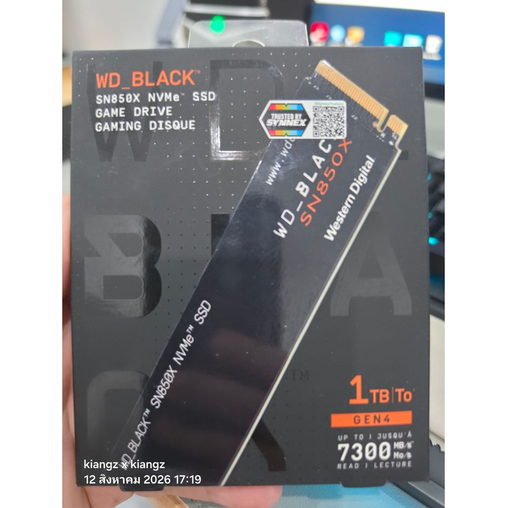 1 TB SSD (เอสเอสดี) WD BLACK SN850X WITHOUT HEATSINK PCIe 4x4/NVMe M.2 2280 (WDS100T2X0E) มือสอง ครบ