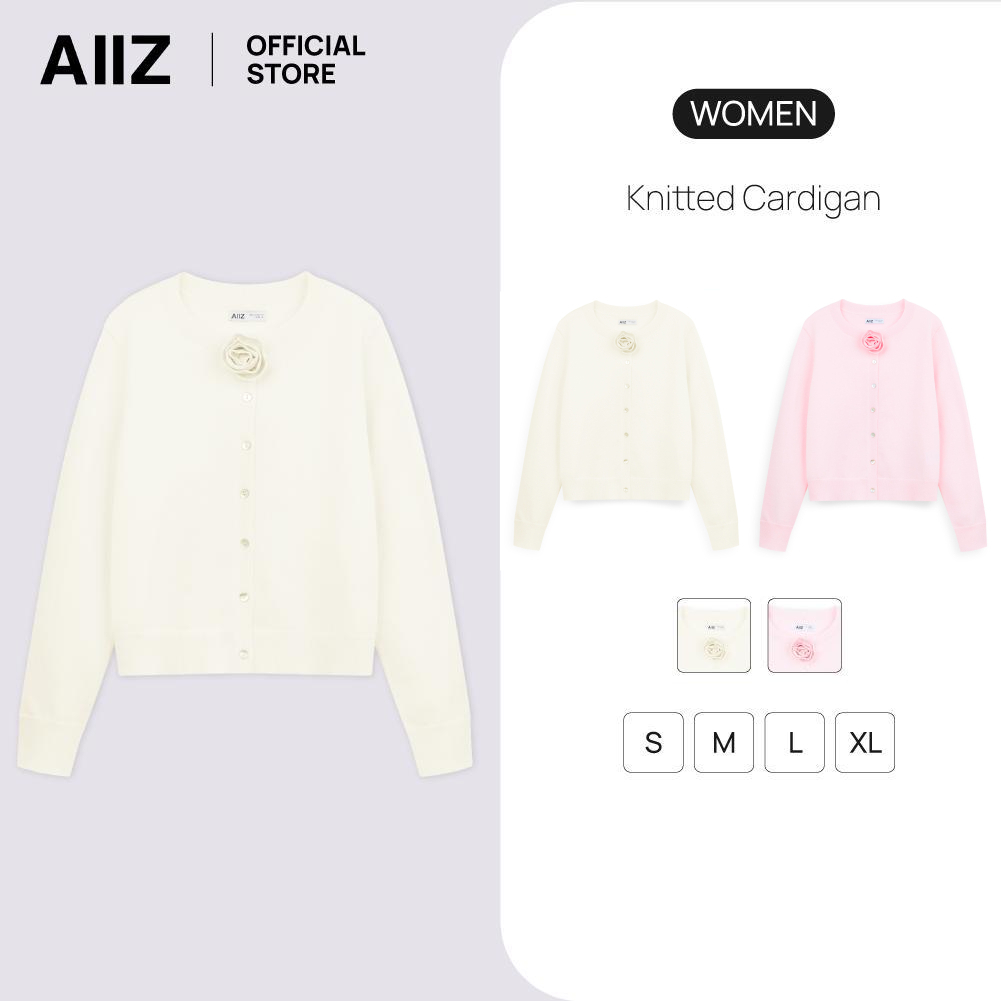 AIIZ (เอ ทู แซด) - AIIZ คาร์ดิแกนผู้หญิงผ้าถัก AIIZ Women's Knitted Cardigan