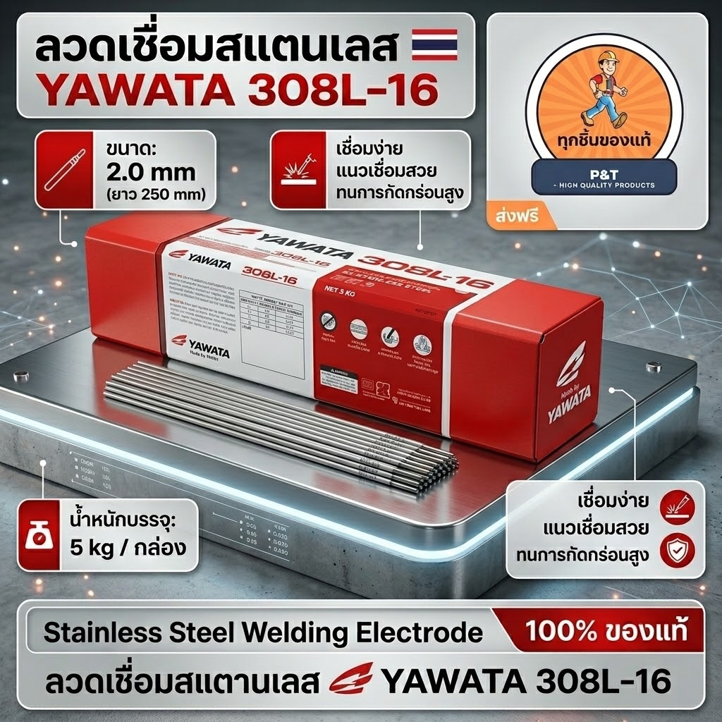 Yawata 308L-16 2.0 มม. ลวดเชื่อมสแตนเลสไฟฟ้า