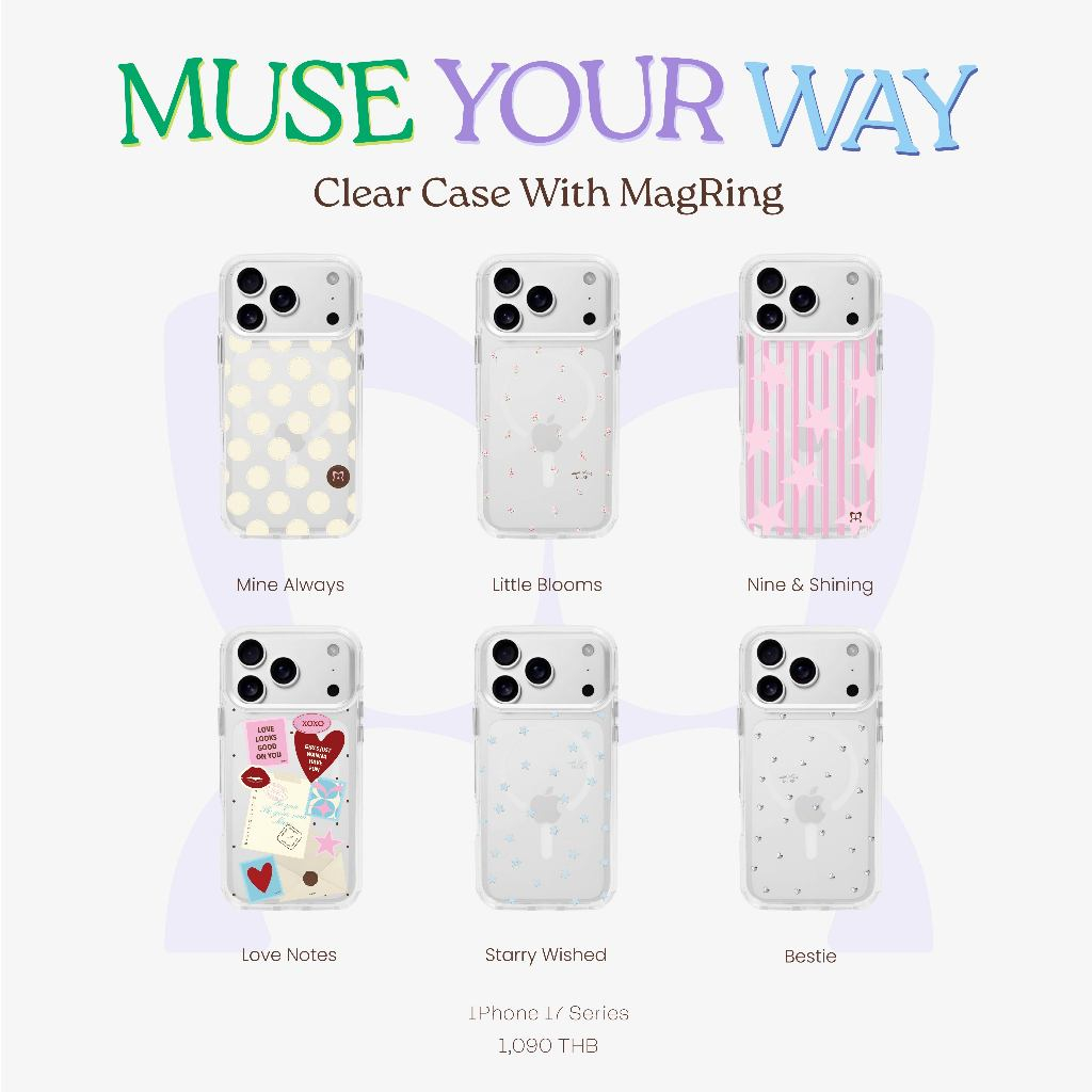 (17-18 Series) - MUSE Your Way 9 years with love Clear Case With MagRing