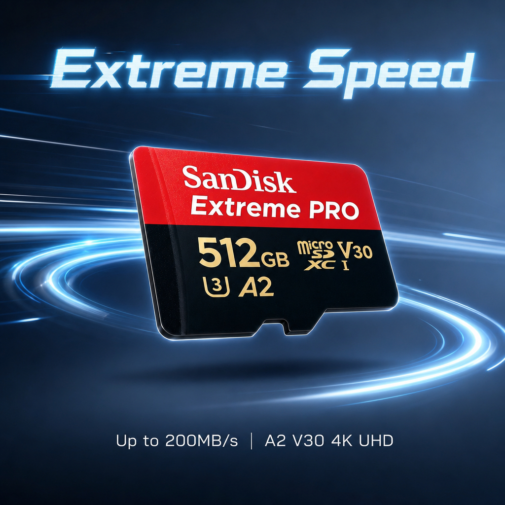 SanDisk Extreme Pro Micro SDcard 16GB 32GB 64GB 128GB 256GB 512GB 1TB UHS-I V30 4K U3 C10 A2 แท้ การรับประกันถาวร