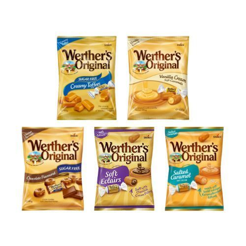 Werther's Original ลูกอมคาราเมล มี 5 แบบ ขนาด 60-125 กรัม สินค้าจากเยอรมัน