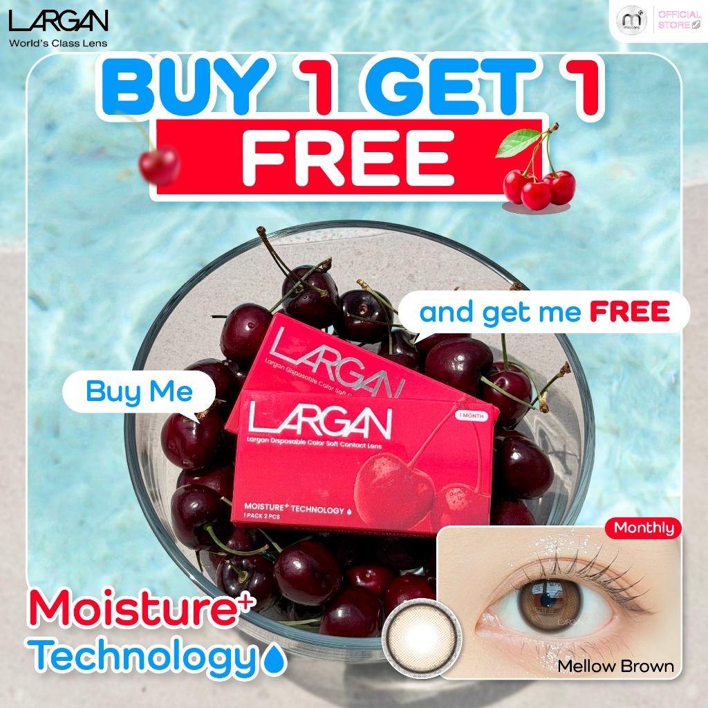 [กด2คู่รับสิทธิ์โปร1แถม1]Misslens : แบรนด์ดังขายดี No.1 ใน Watson ไต้หวัน LARGAN รายเดือน (ค่าสายตา 0.00 ถึง-2.50)
