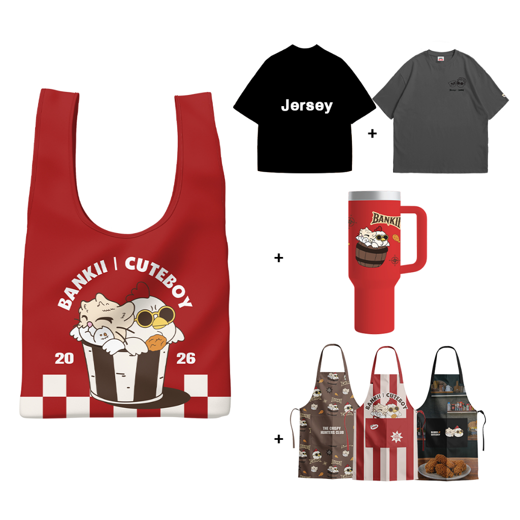 CuteBoy x BANKII | CuteBoy x BANKII BOXSET - T-Shirt [Grey]