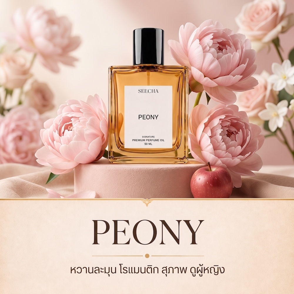 36 PEONY พีโอนี่ Seecha Oil Perfume น้ำหอมสีชา 50ML ขวดใหญ่ ใช้ได้นาน 1-2 เดือน