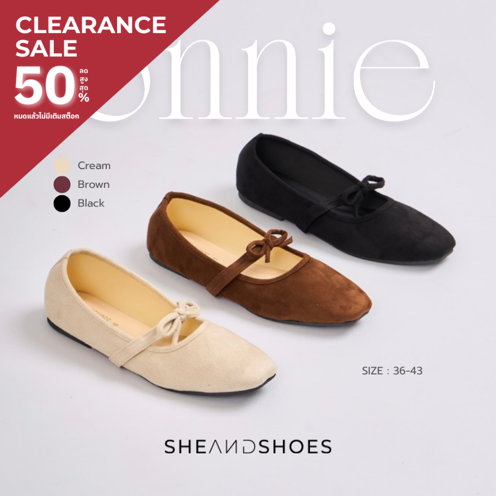 🚗 ส่งด่วน กทม - Onnie(ออนนี่) รองเท้า Mary Jane [ Sz.36-43 ] แมรี่เจนหนังกลับ