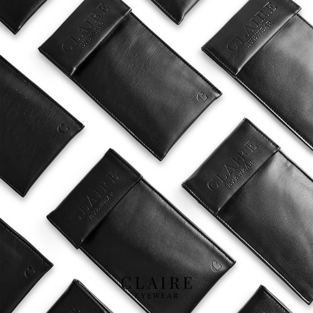 CLAIRE : Leather Glasses Case สี Black Case — กระเป๋ากระดุมแมกเน็ตเก็บใส่แว่นตาสุดพรีเมียม | Limited Edition