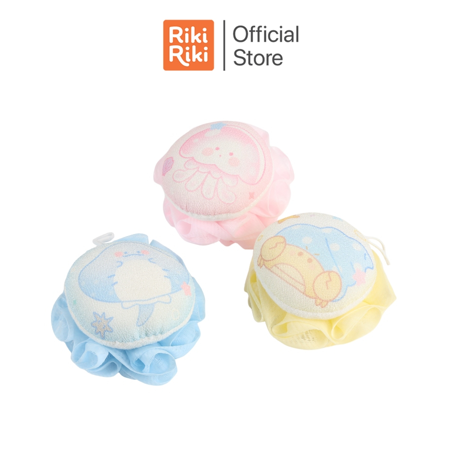 Rikiriki ใยตาข่ายขัดตัว ลายสัตว์โลกใต้ท้องทะเล (คละสี) ใยอาบน้ำฟูนุ่ม ตีฟองง่าย เพิ่มความสนุกขณะอาบน้ำ