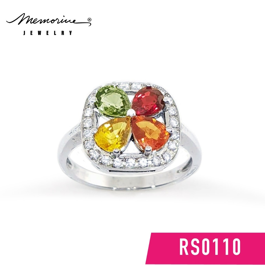 Memorine Jewelry แหวนเงินแท้ 925 ฝัง Fancy Sapphire: RS0110