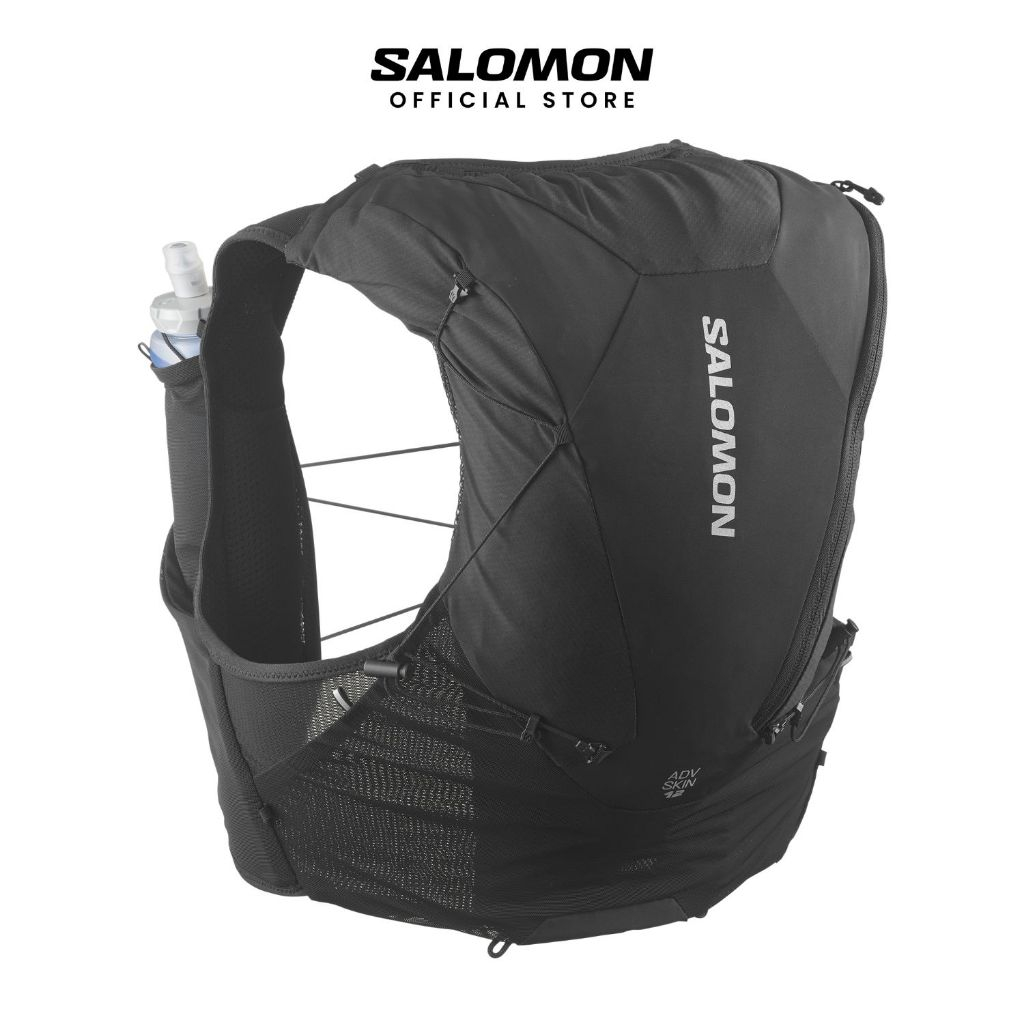 SALOMON ADV SKIN 12 Unisex Running Vest เป้น้ำวิ่งเทรล + ขวดน้ำนิ่ม 500ml x 2 ขวด Official Store — صورة 2