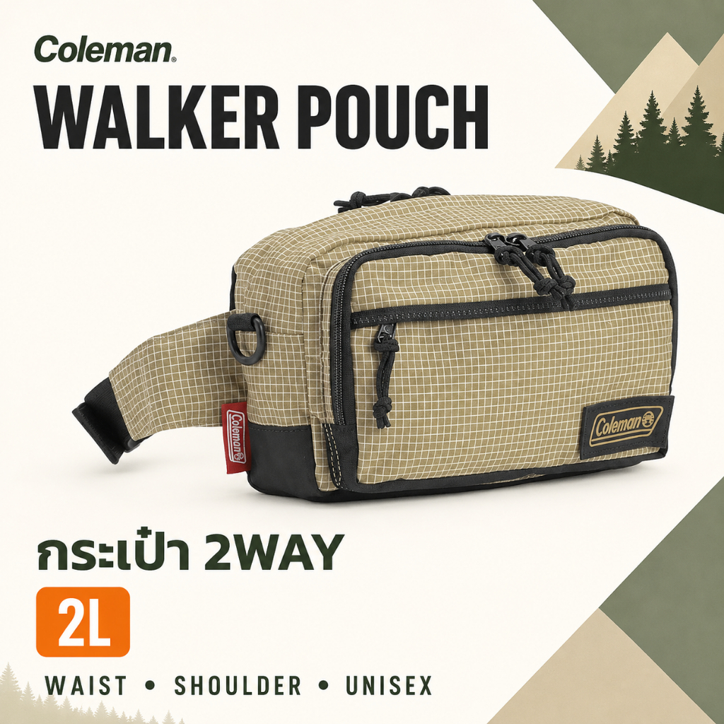 Coleman Walker Pouch กระเป๋าคาดเอว/สะพายข้าง 2WAY 2L Unisex 9 Colors