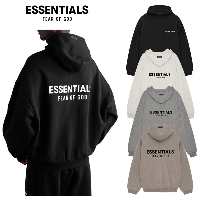 New เสื้อฮู้ด Fear Of God Essentials Hoodie แท้100% สําหรับผู้ชาย และผู้หญิง หลวมเสื้อฮู้ด