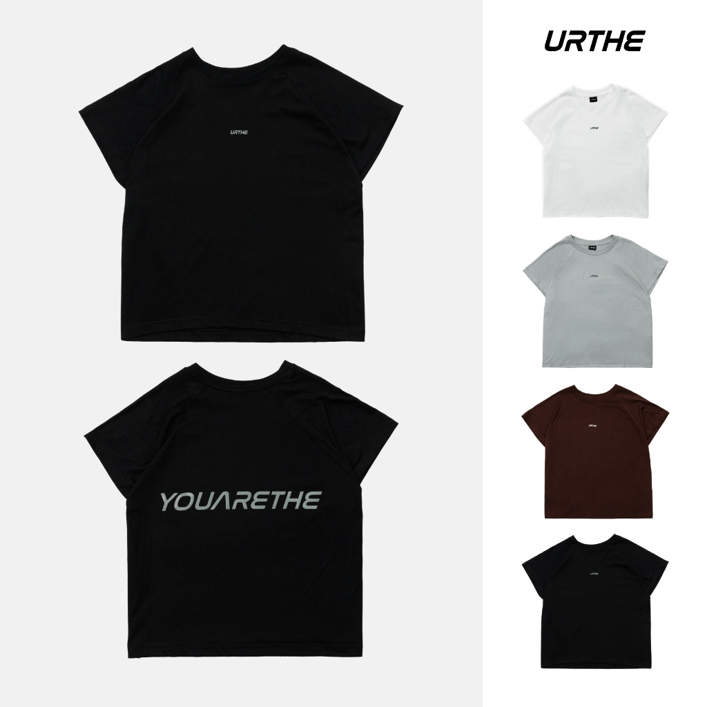 URTHE - เสื้อแขนกุด สกรีนลาย รุ่น BASIC CAP SLEEVE