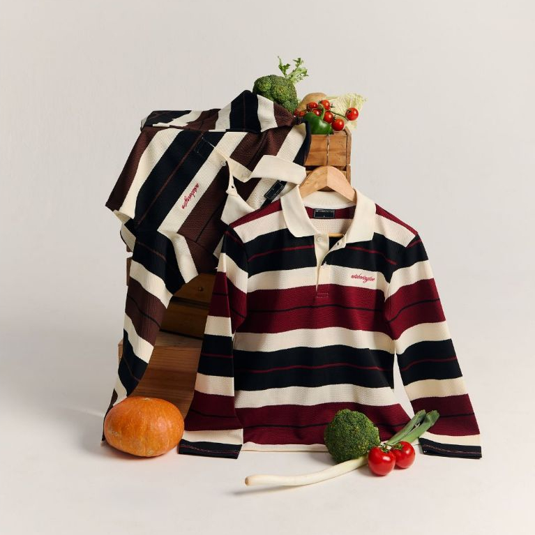NOTABORINGTEE l DEAN Vol.2 l Rugby shirt เสื้อเชิ้ตโปโลแขนยาวลายทางวินเทจ
