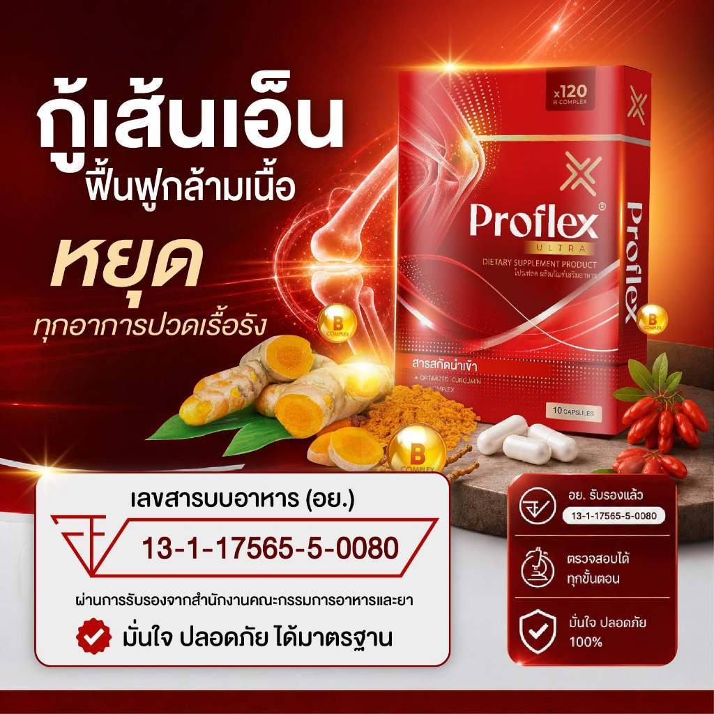 [แพ็คเกจใหม่] Proflex-ผลิตภัณฑ์เสริมอาหาร [1กล่อง10แคปซูล] มือเท้าชา
