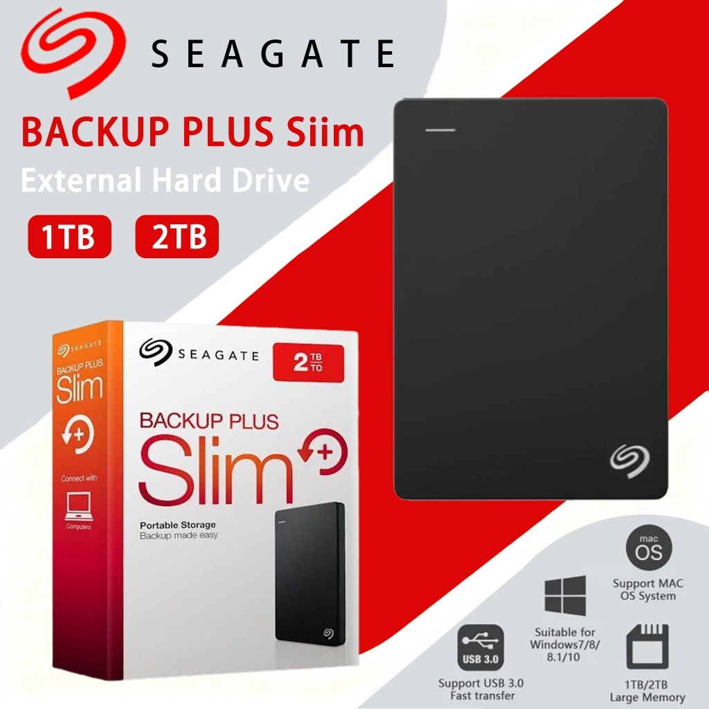 [จัดส่งที่รวดเร็วตลอด 24 ชั่วโมง]Seagate External Harddisk 1TB 2TB HDD USB3.0 Hard Drive ฮาร์ดดิสก์พ