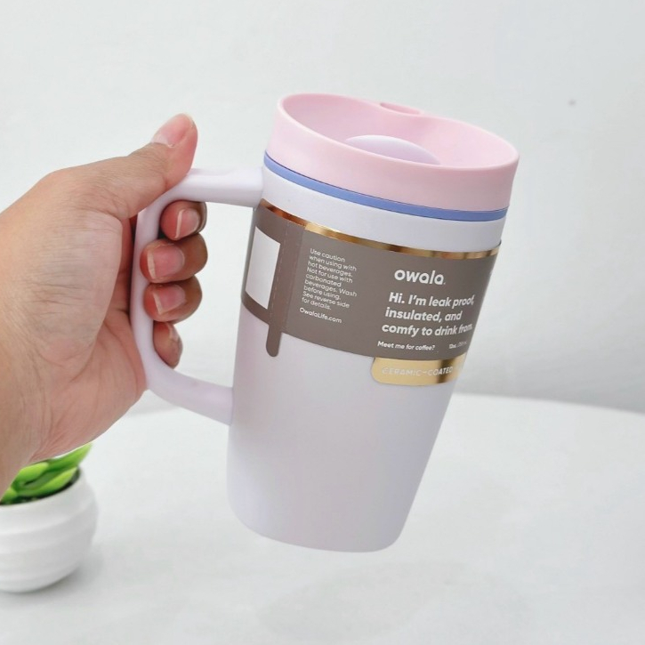 พร้อมส่งในไทย Owala SmoothSip Ceramic 12 Oz with handle (Candy Coated)