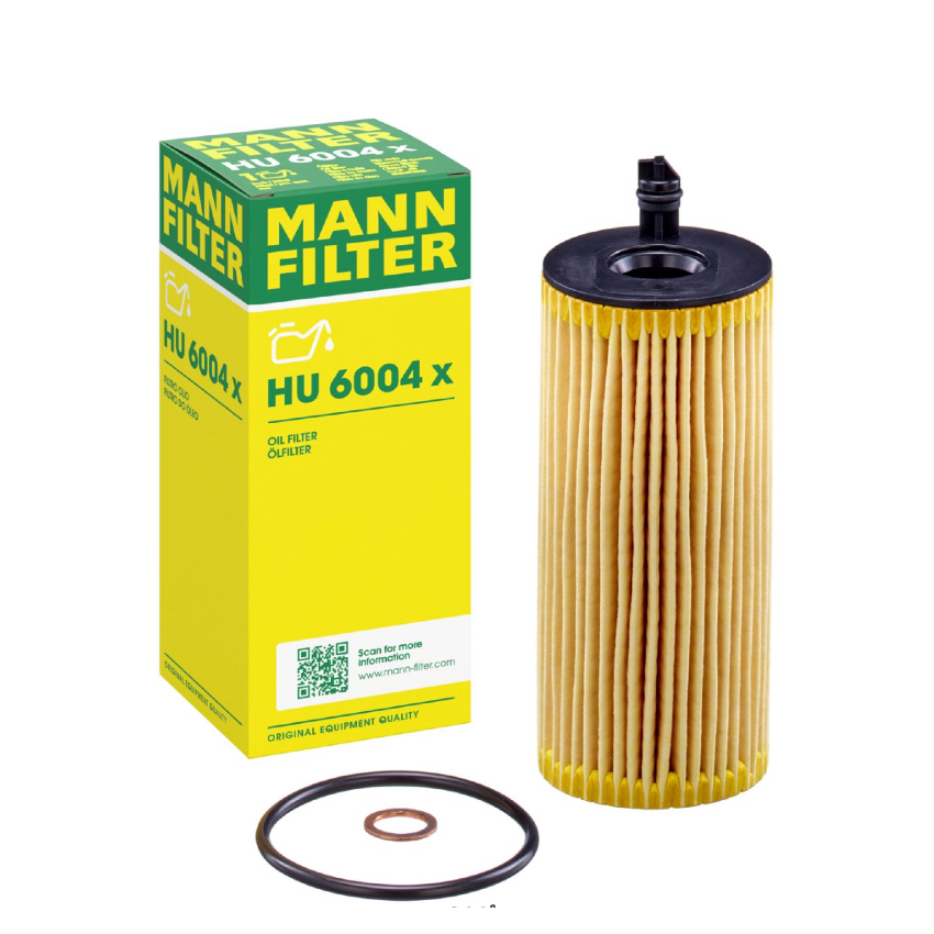 [แท้ 100% / Germany] ไส้กรองน้ำมันเครื่อง MANN FILTER HU6004x สำหรับ BMW ดีเซล N47 N57 (F30 F10 F25 