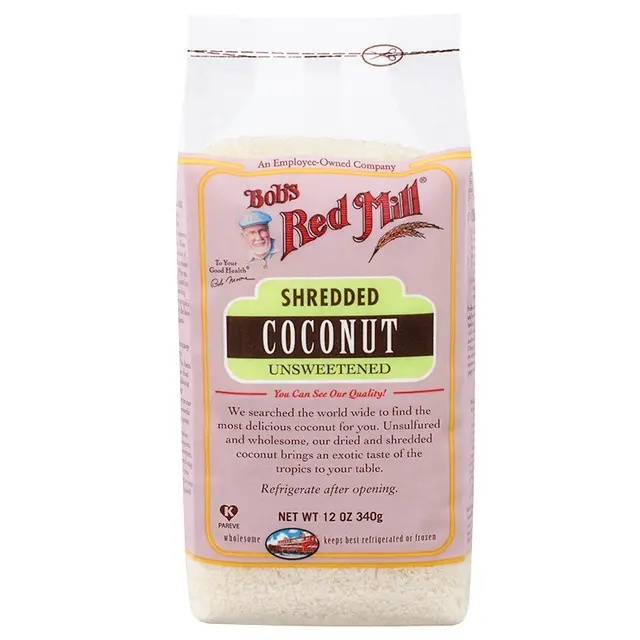 บ๊อบส์เรดมิลล์ มะพร้าวขูดฝอยไม่หวาน 340กรัม Bob's Red Mill Shredded Coconut Unsweetened 340g