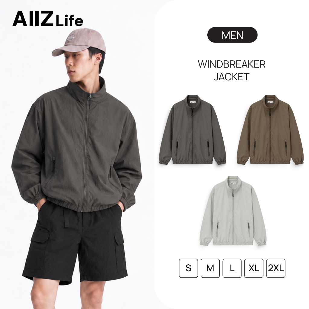 AIIZ (เอ ทู แซด) - AIIZ เสื้อแจ็กเก็ตกันลมผู้ชาย AIIZ Men's Windbreaker Jacket