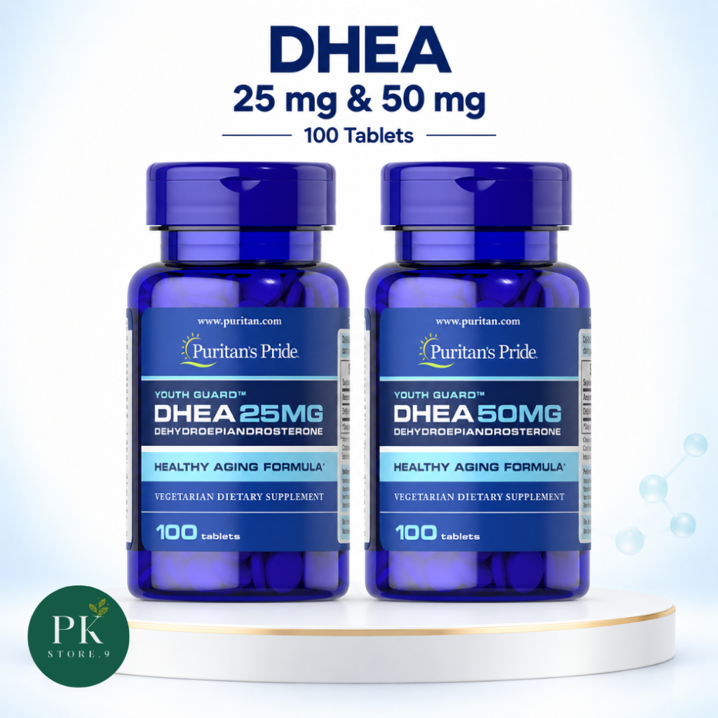 ✅ ของแท้ DHEA 25/50 mg ขนาด 100 เม็ด Puritan's Pride