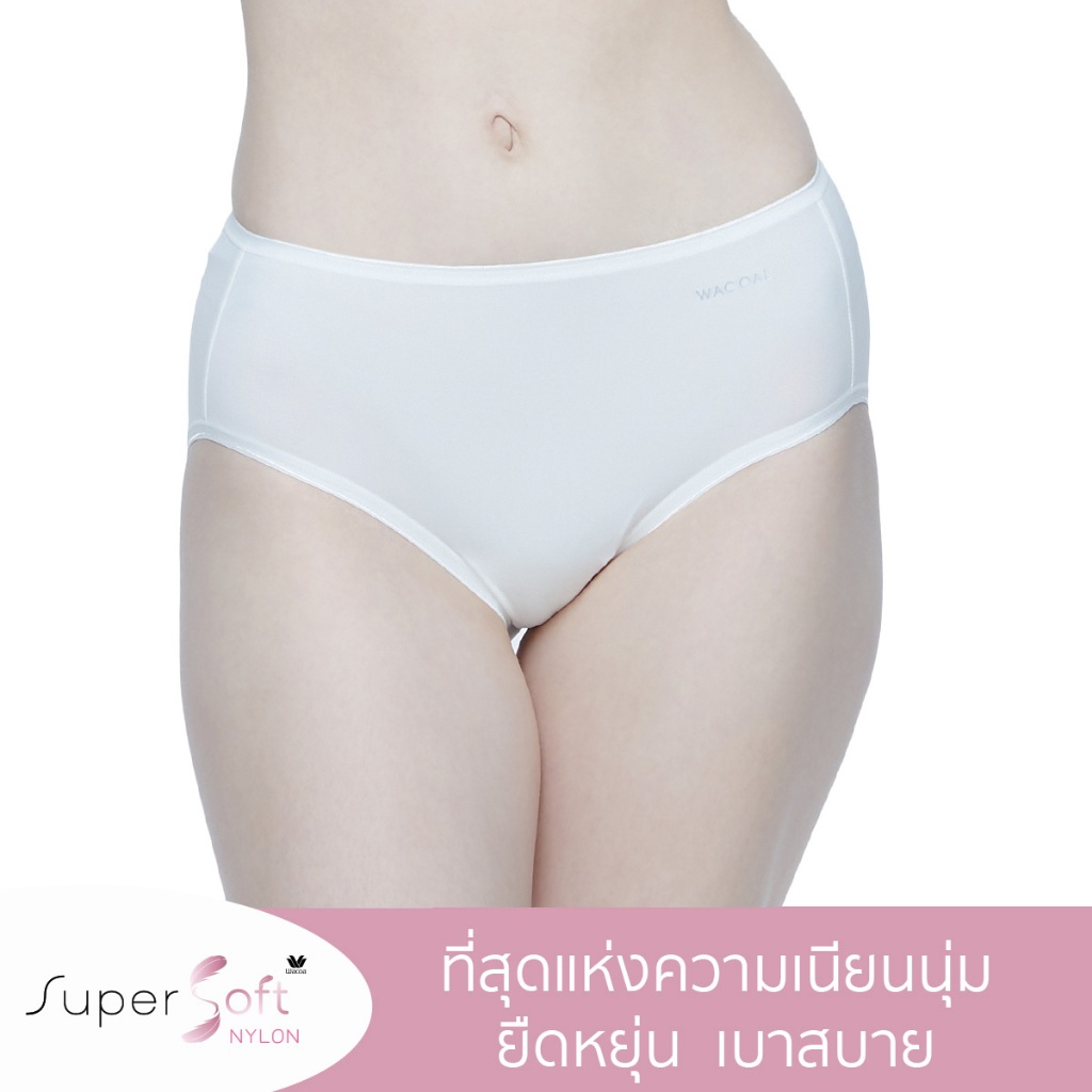 Wacoal Super Soft Nylon Half Panty (M-6XL) กางเกงในนวัตกรรมเนียนนุ่ม รูปแบบครึ่งตัว รุ่น WU5S00H/WU3