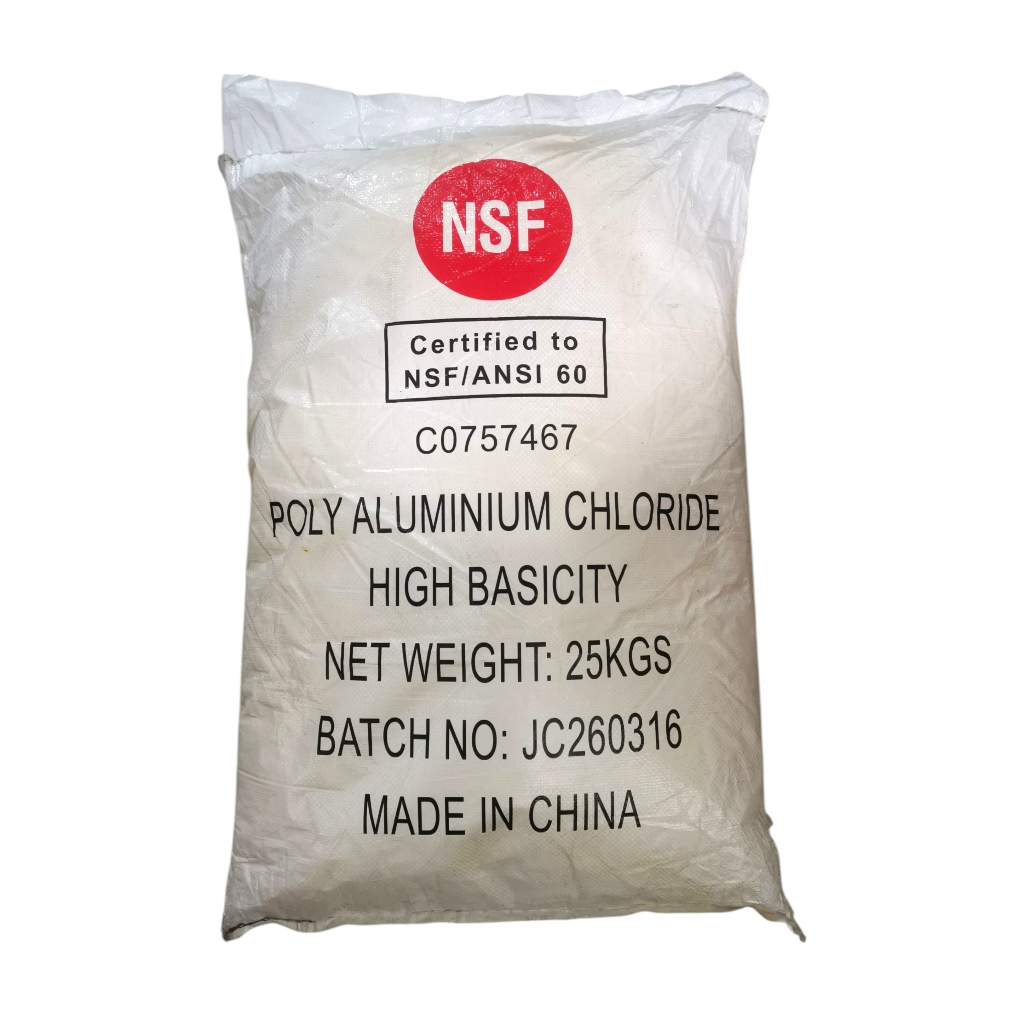 แพคผง Poly aluminium chloride ขนาด 25 กก.