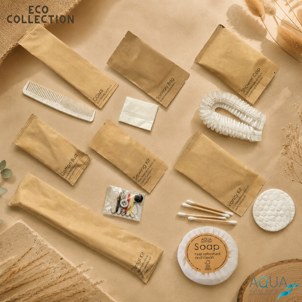 รุ่น ECO ซองกระดาษคราฟ งานซอง ของใช้ในโรงแรม Amenities Kit ของใช้ในห้องน้ำ hotel supplies อเมนิตี้