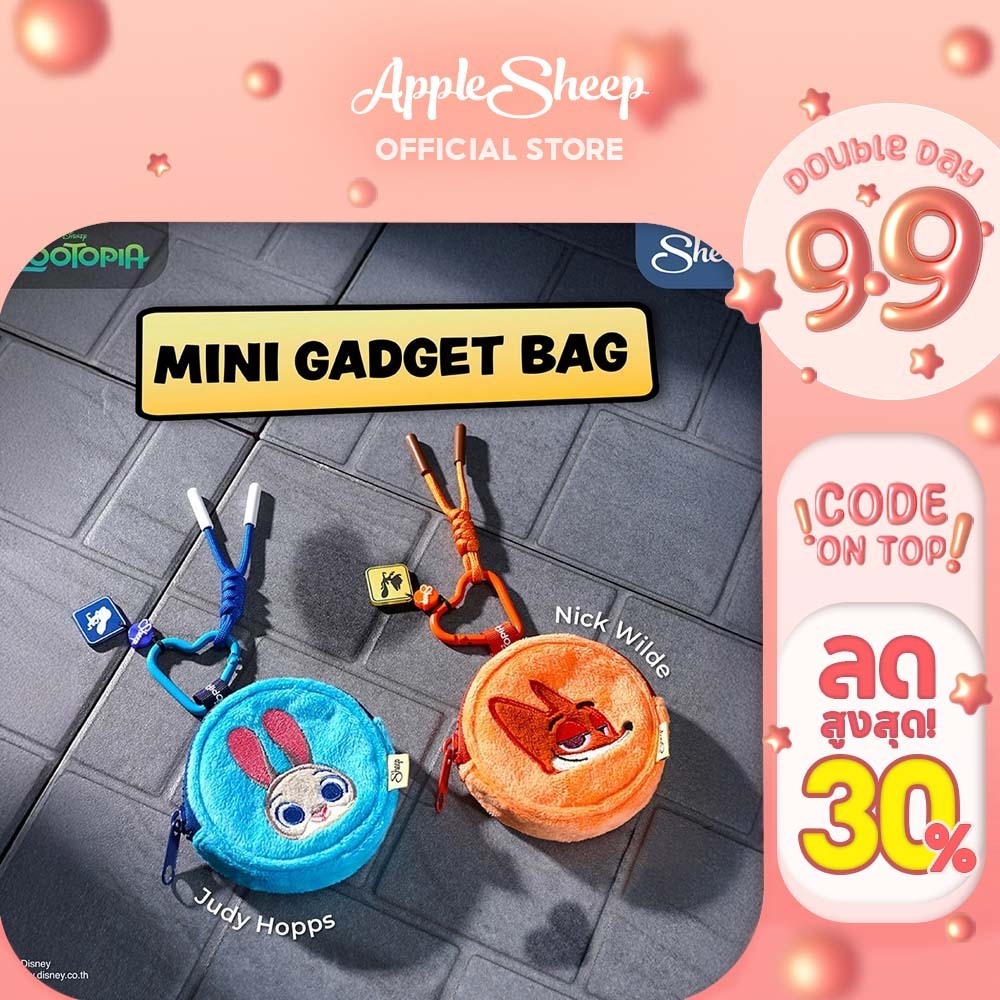 [Mini Gadgets Bags Zootopia] Zootopia Limited Collection กระเป๋าซิปรูดMini Gadget ซูโทเปีย กระเป๋า For Airpods Pouch Bag
