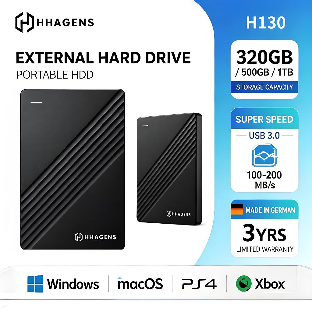 HHAGENS HDD 320GB 500GB 1TB ฮาร์ดดิสก์ USB3.0 2.5 Inch โน้ตบุ๊ก Disk/Portable Hard Drives/External F