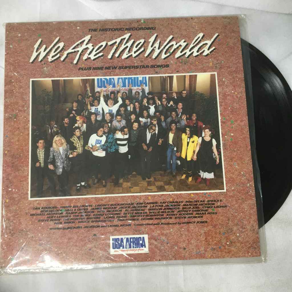 U.S.A. for Africa - We Are the World แผ่นเสียงไวนิว LP ขนาด 12 นิ้ว K678
