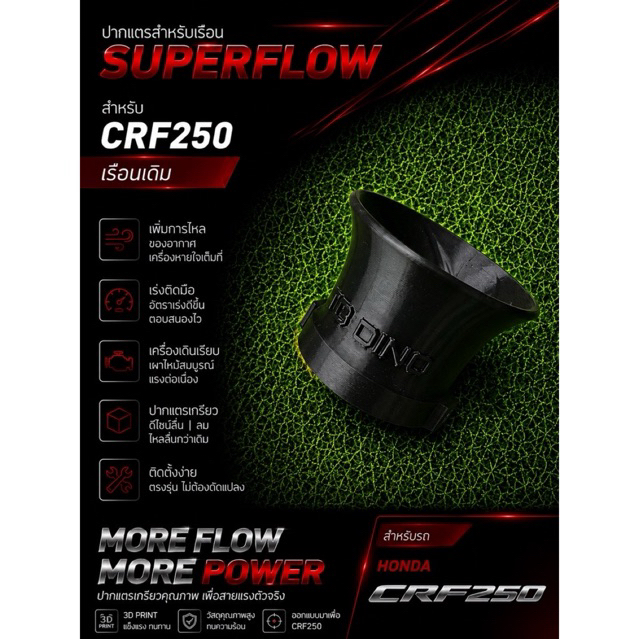 ปากแตรเกรียว เรือนCRF250 TDDINO