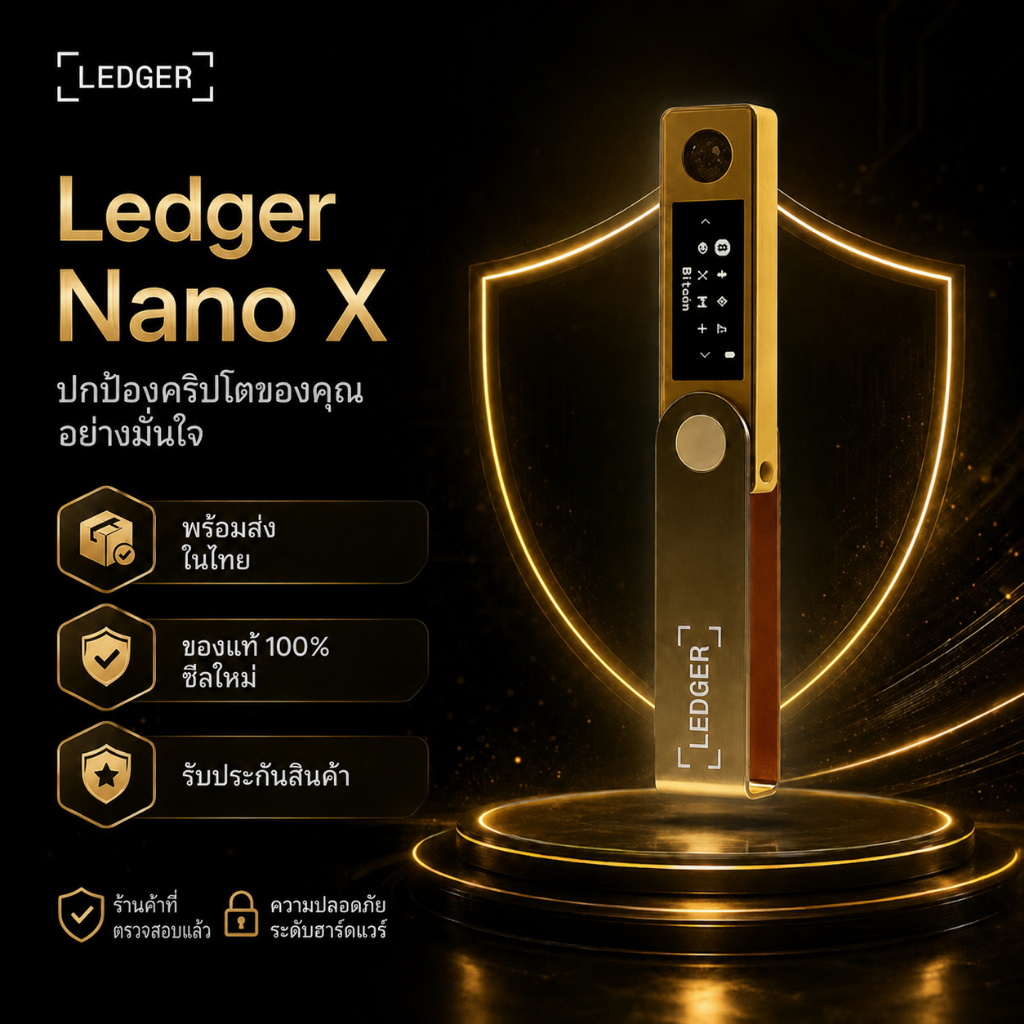 Ledger Nano X Hardware Wallet | ตัวแทนจำหน่าย Ledger ที่ได้รับอนุญาต | พร้อมส่งในไทย | Bluetooth USB