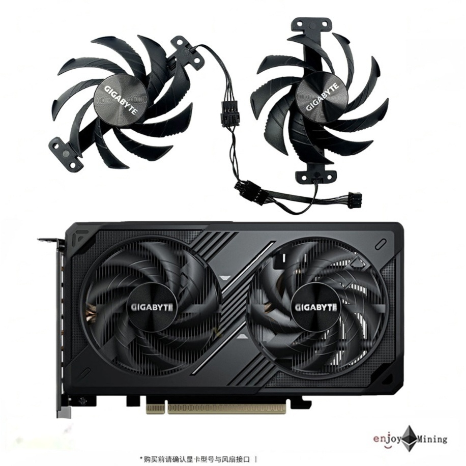 พัดลมการ์ดจอ GIGABYTE RTX 5050 5060 WINDFORCE Graphics Card Cooling Fan GA81S2U