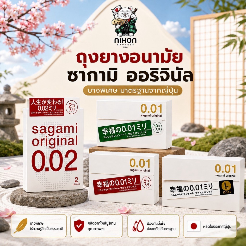 Sagami Original 0.01(ทางร้านจะไม่ระบุชื่อสินค้าหน้ากล่องพัสดุ)