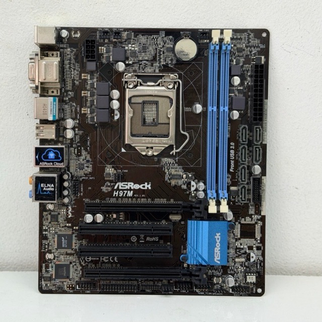 Mb intel h97 h97m s.1150. Gen 4. Asrock ใช้ปกติ สภาพสวย