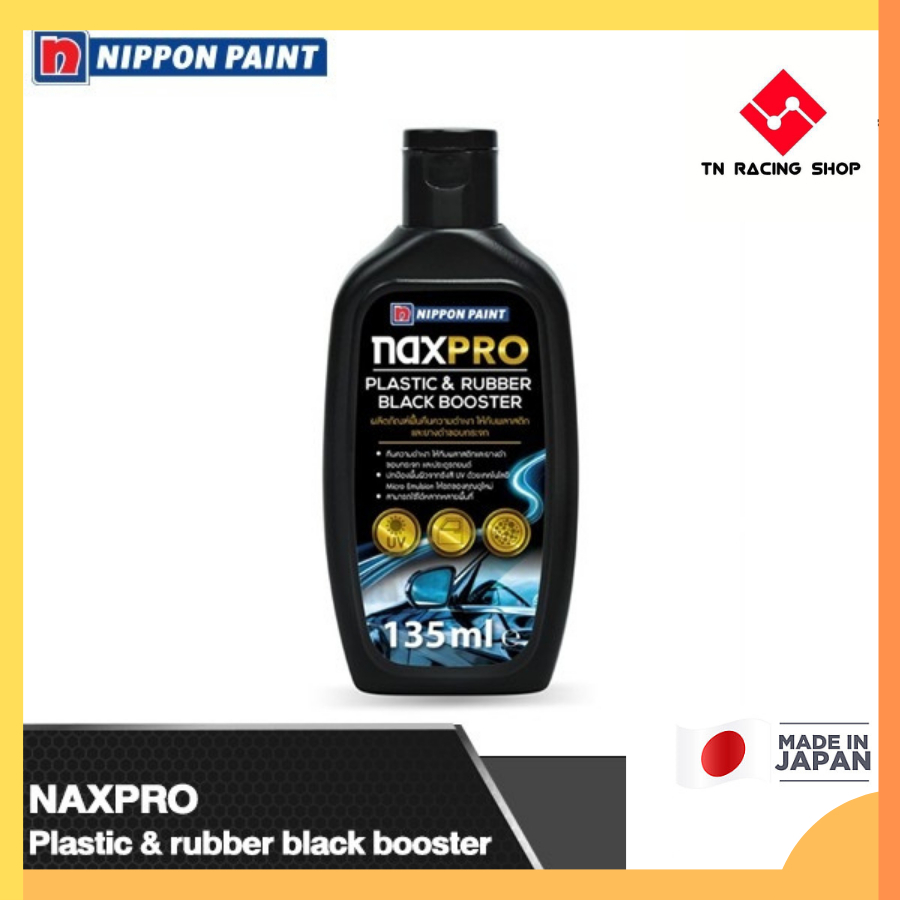 Naxpro plastic & rubber black booster ผลิตภัณฑ์ฟื้นคืนความดำเงา 135 ml.