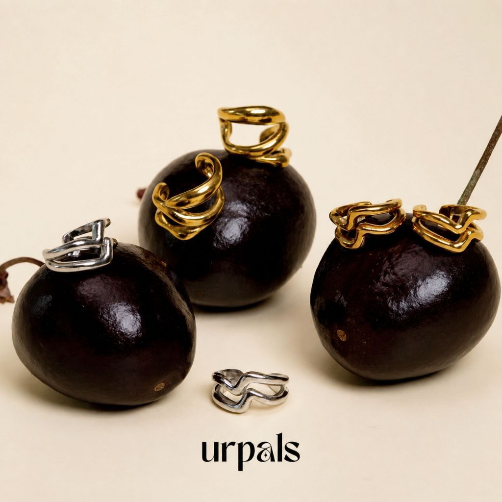URPALS ต่างหูหนีบ ต่างหู Ear cuff ตัวเรือน Stainless ชุบทอง 18K แพ้ง่ายใส่ได้ ใส่ได้นาน